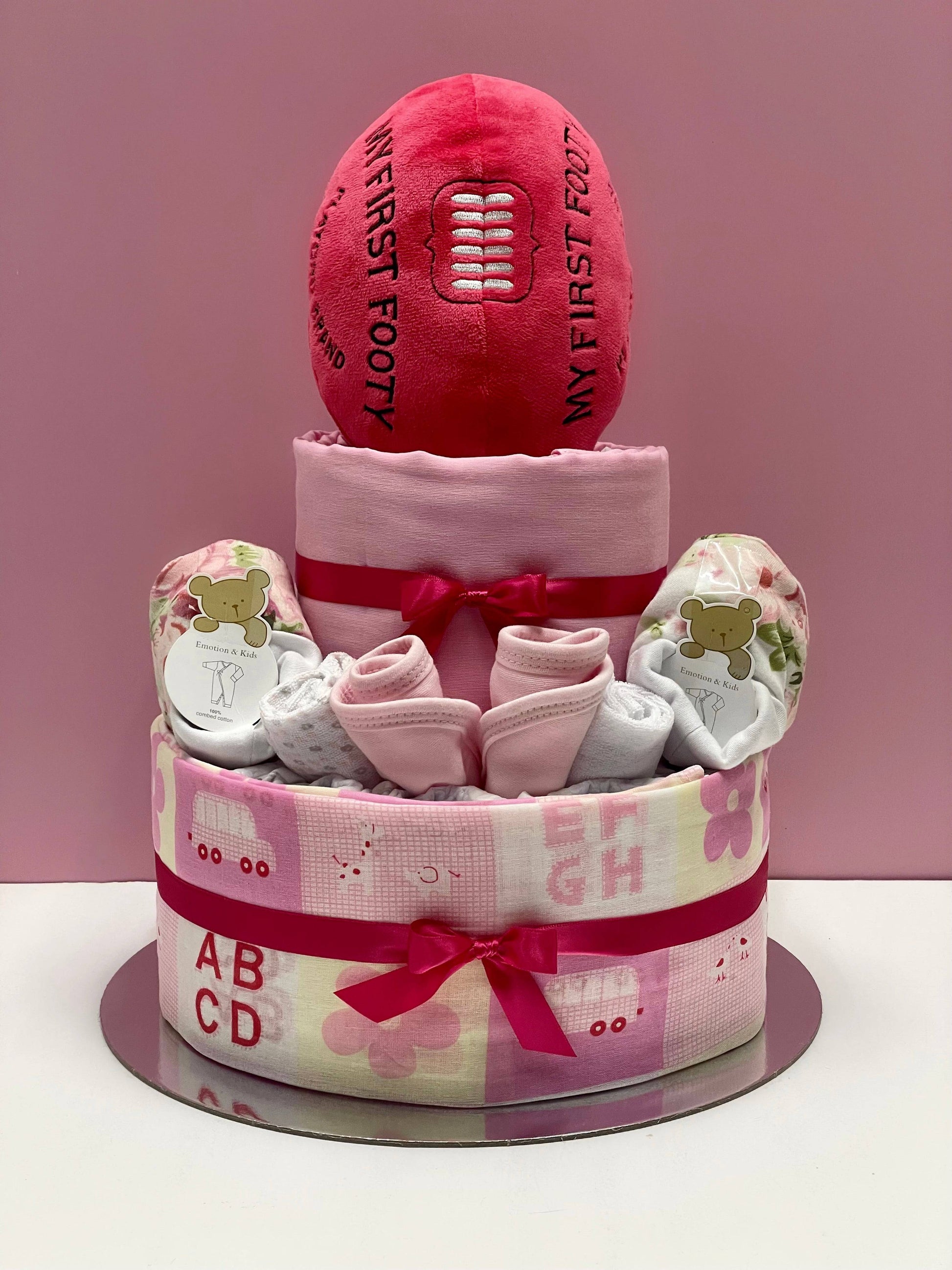 My First Footy Nappy Cakes - The Hamper Specialist