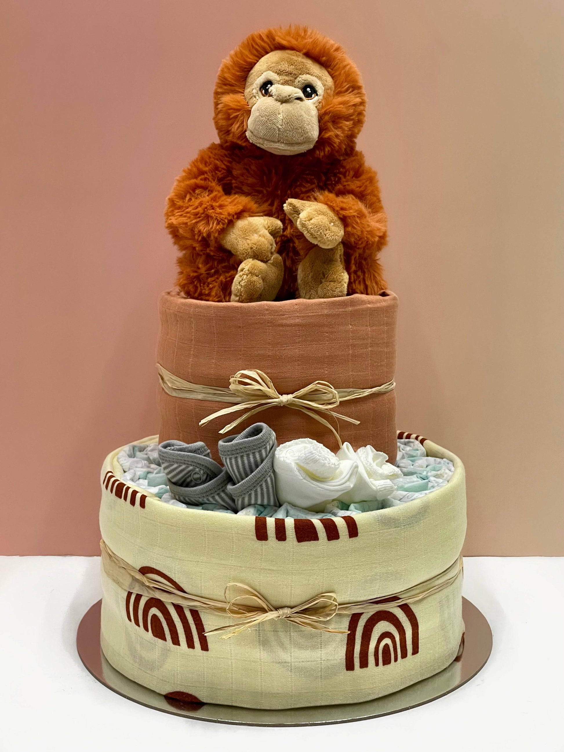 Eco Orangutan Nappy Cake - The Hamper Specialist